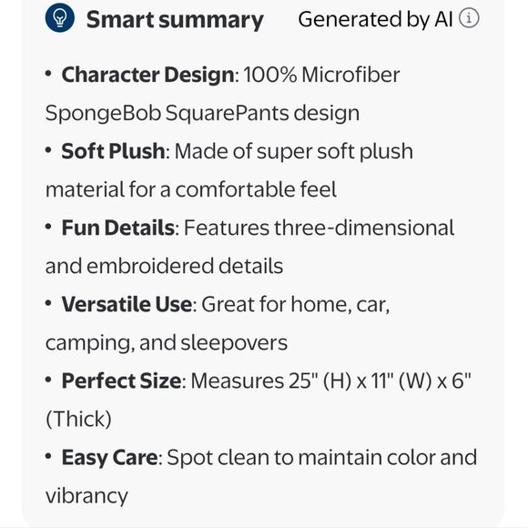 SpongeBob SquarePants Plush Cuddle & Decorative Pillow Buddy - Picture 6 of 10